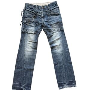 Ppfm double waist floral denim